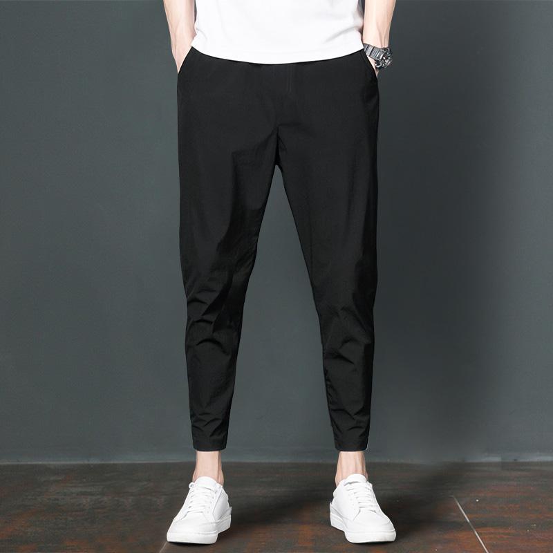 

Men's Nine-point Pants Spring And Autumn Harlan Slim Feet Korean Style Trendy Summer Thin Handsome Casual Trousers, As pic