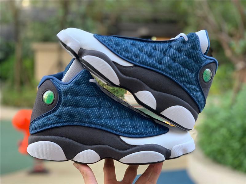 

Special Edition Jumpman 13s basketball Shoes for Men NAVY FLINT GREY WHITE Mens designer Shoe 7-12, Bubble wrap packaging