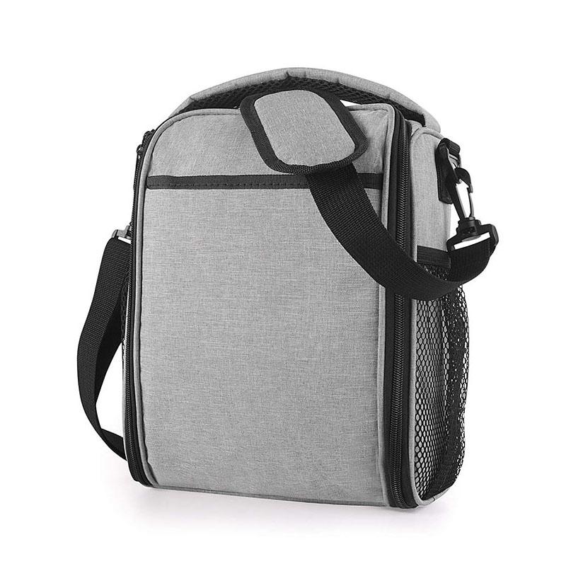 

Bag Organizer Portable Tote And Shoulder Women Insulated Lunch Thermal Bento Box Cooler Kids Picnic Storage Pouch 646, Grey