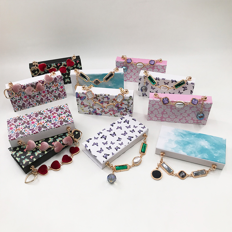 

Chain lashes box gorgeous 2021 style lash case pearl magnetic package with 3D mink eyelashes vendor