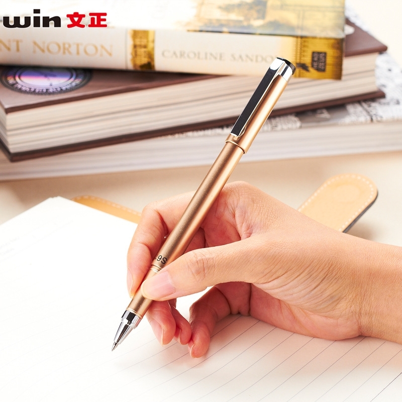 

Wenzheng 583 water metal feeling non erasable neutral signature office ballpoint pen advertisement
