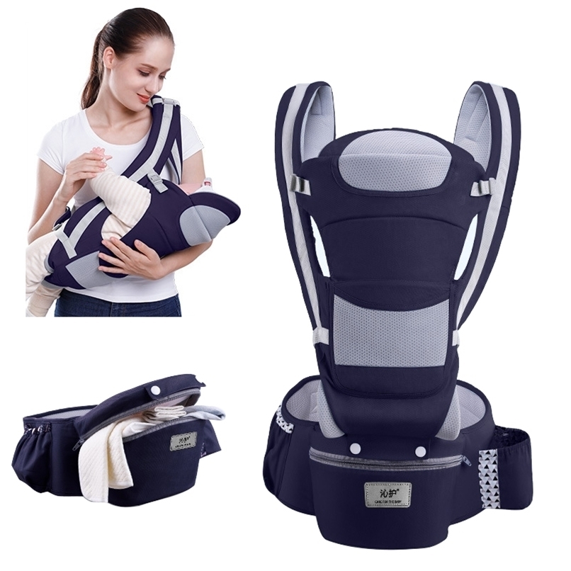 0-48M Ergonomic Baby Infant Hipseat Front Facing Kangaroo Wrap Sling Travel 211025-image-735382026