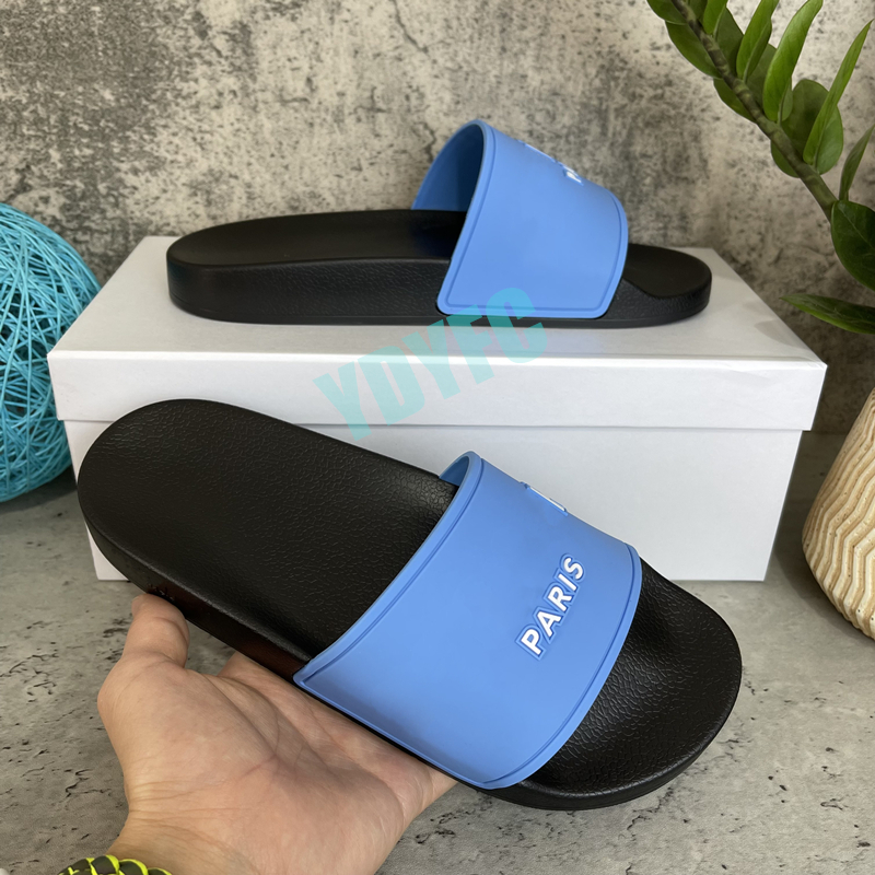 

2021 High Quality Men Women Slippers Slide Summer Fashion Wide Flat Sandals Indoor Flip Flop With Box Size EUR 36-46, Colour-21