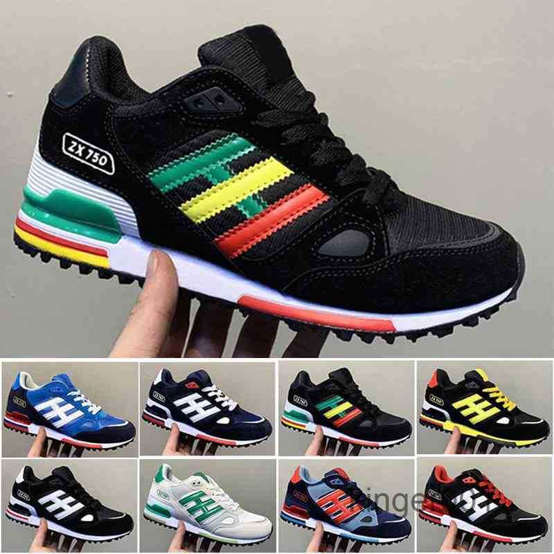 

2020 Wholesale EDITEX Originals ZX750 Sneakers zx 750 for Men and Women Athletic Breathable Casual Shoes Size 36-45 GT9F, Black