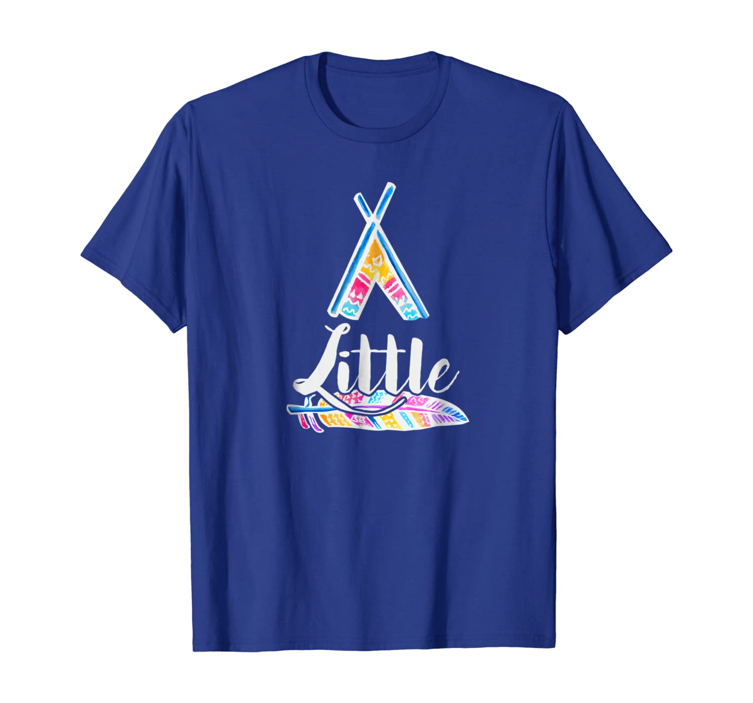 

Sorority Little Teepee Feather Greek Reveal Initiation Tee, White;black