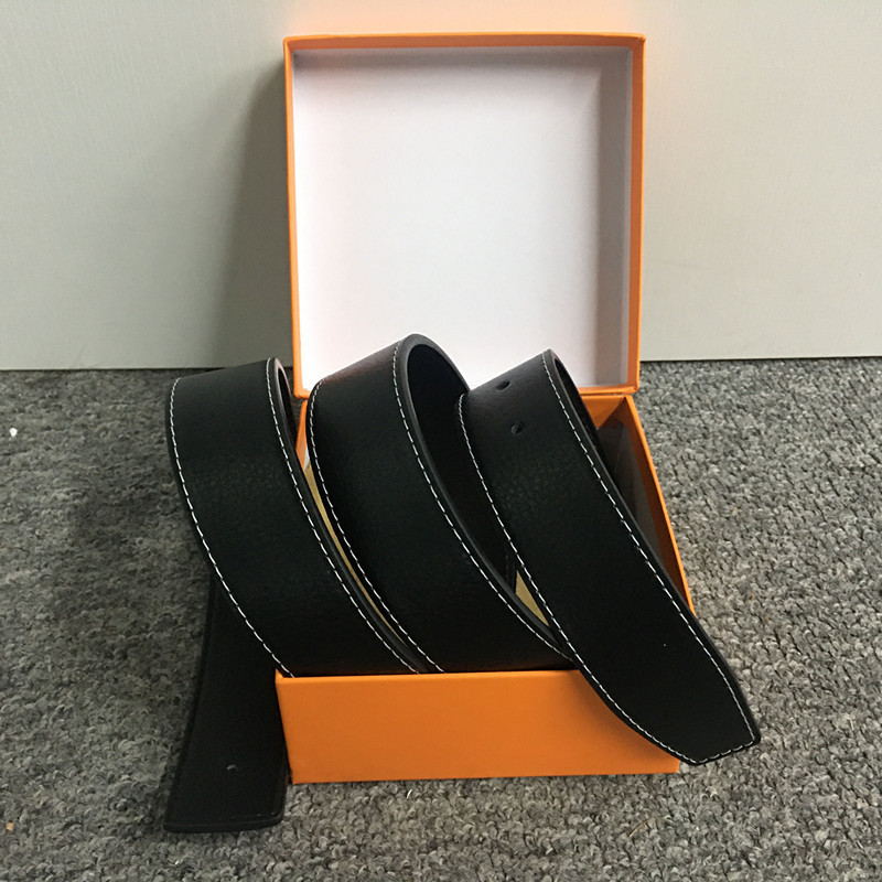 

men and women belts golden Silver Hbuckle Belt With Fashion Big Letters Buckle Leather Top High Quality 7 colors 3.8cm small boxPZNR, Red
