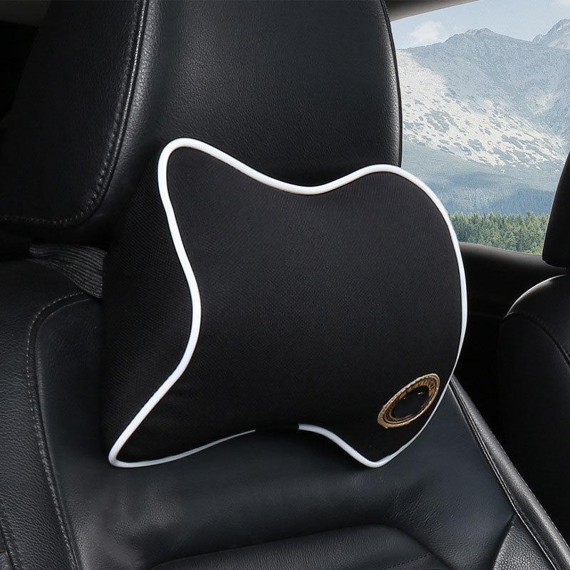 

Seat Cushions Car Neck Pillow Memory Fabric Headrest Covers Vehicular Lumbar Cushion