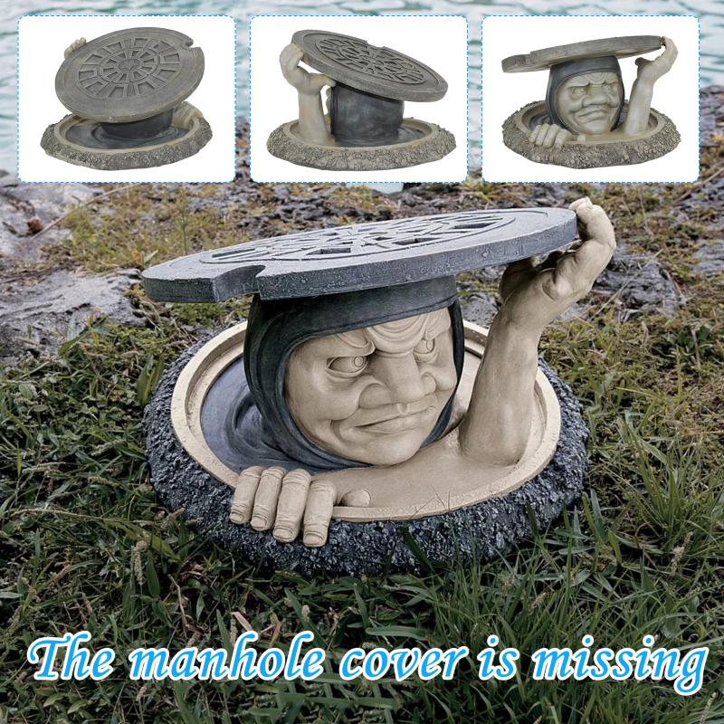 

The Dweller Below Garden Statue Resin Sculpture Ornament Outdoor Decoration Two-tone Stone Finish VJ-Drop Decorations