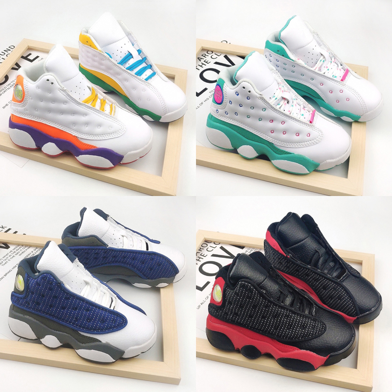 

Toddler 13s Flint baby small kids basketball shoes 13 bred black cats Infant Sports sneaker boy and girl children athletic size 22-35, As photo 4