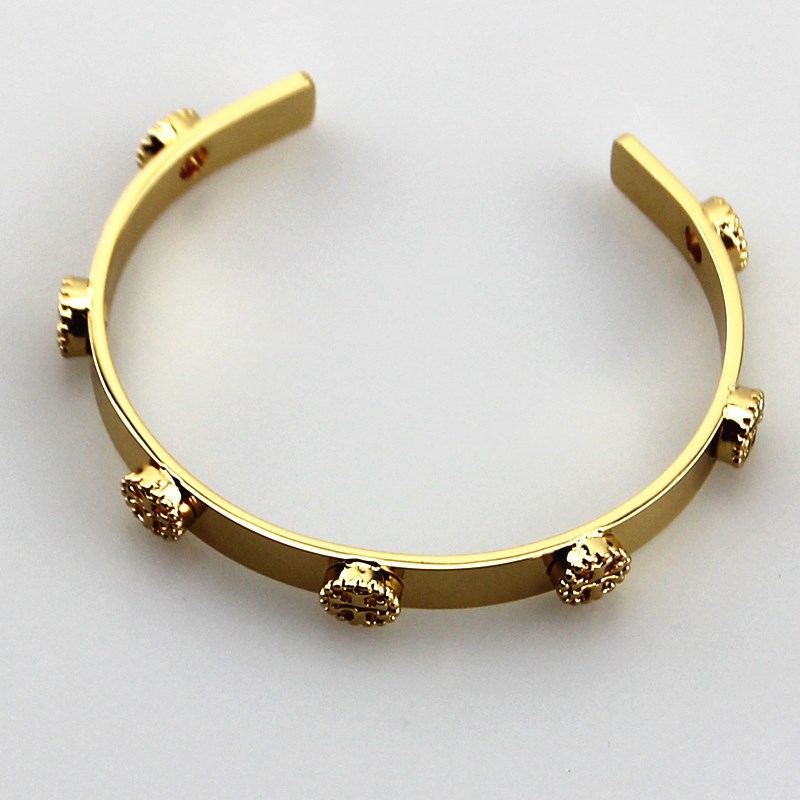 

Love punk opened hollow Bangles 0.7cm width Design Cuff Bracelet Cufflink Send Women and mother gift PS6239, Black