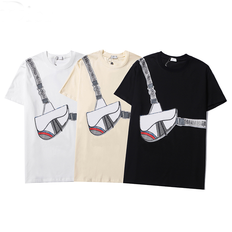 

2021 Summer Luxury Europe mens embroidery bee t shirt Top Fashion High Quality designer Women Street Casual, White;black