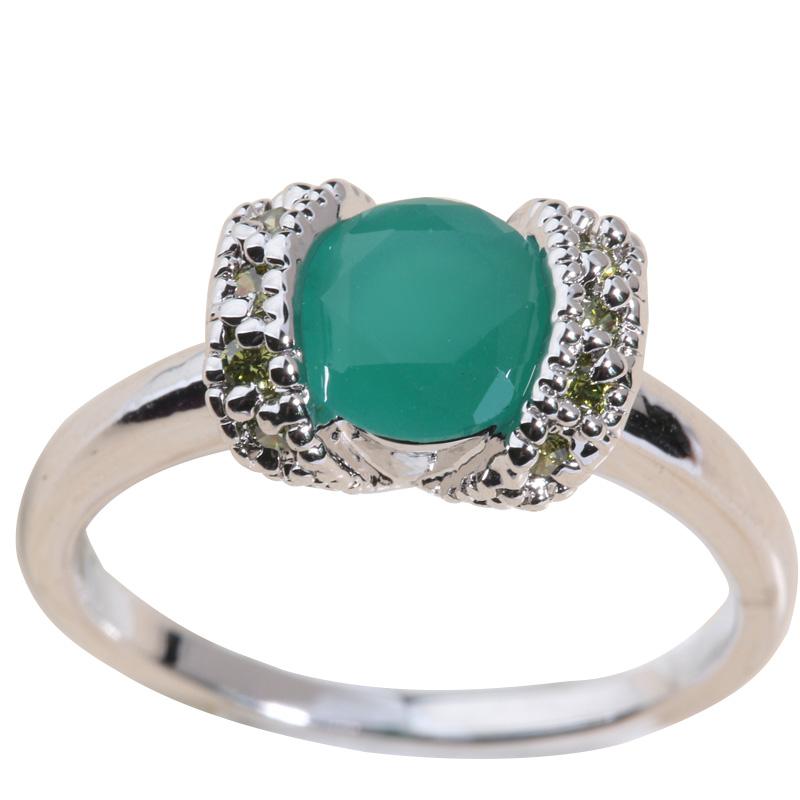 Wedding Rings Round Red Garnet Silver Plated Argent Solitaire Ring Size 6 7 8 9 S0691 S0753 S0759 S0812-image-711472435