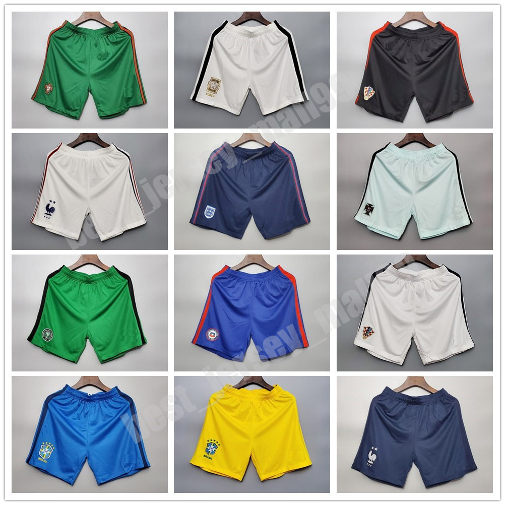 

Top Thai quality national team adult Men 2021 Soccer shorts cortos de futbol 21 22 LUKAKU RASHFORD POGBA MORATA MBAPPE Sport football pants, Black;red