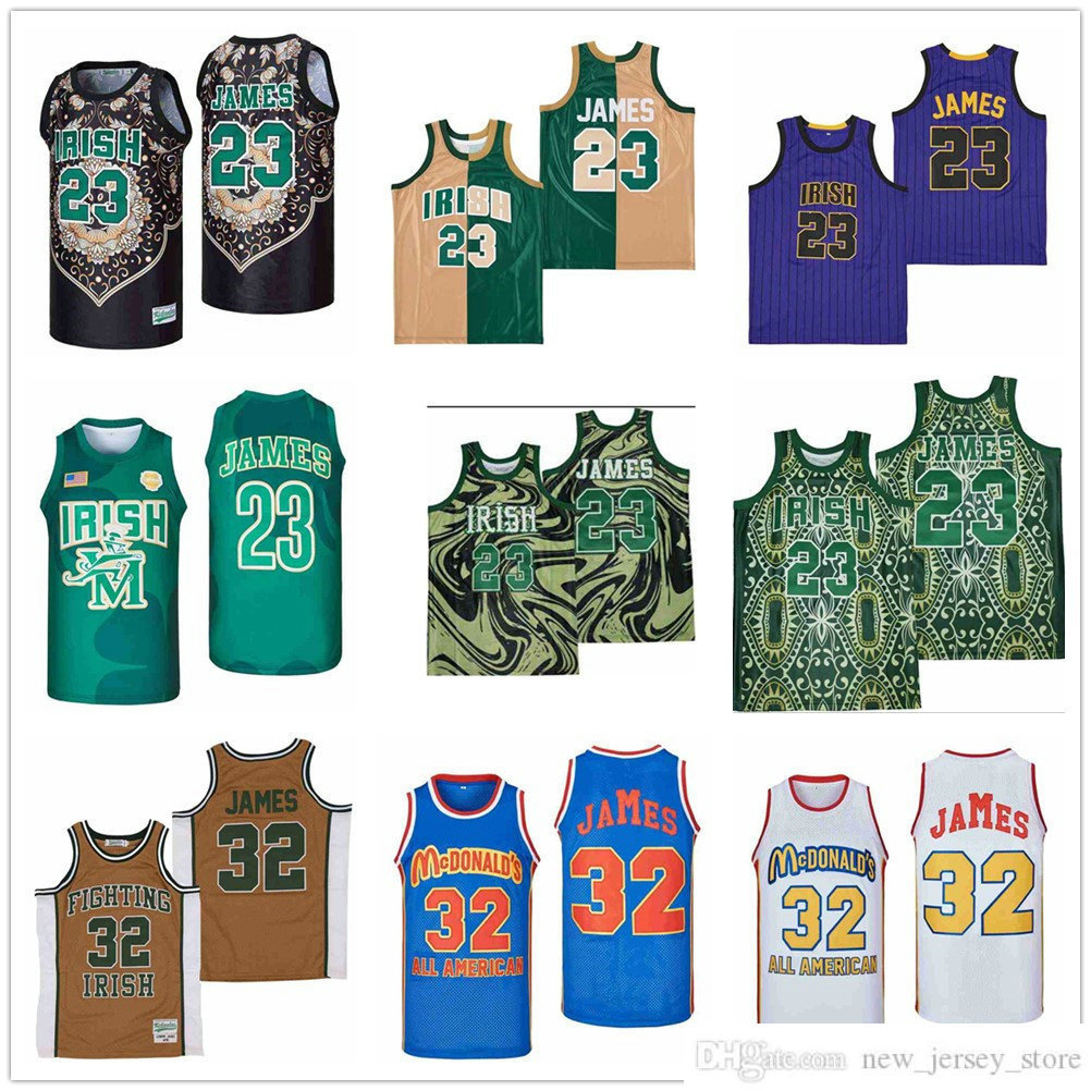 

NCAA Stitched Movie Basketball Jerseys 32 23 James crown me black alternate Uniform Top/Good Quality jersey, As picture men size s-xxl