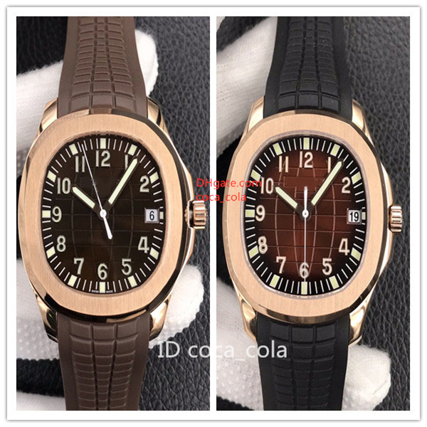 

Fashion Men 40mm Watch Automatic Cal.324 SC brown Dial 5167 Eta Rubber Strap Men's Wristwatches