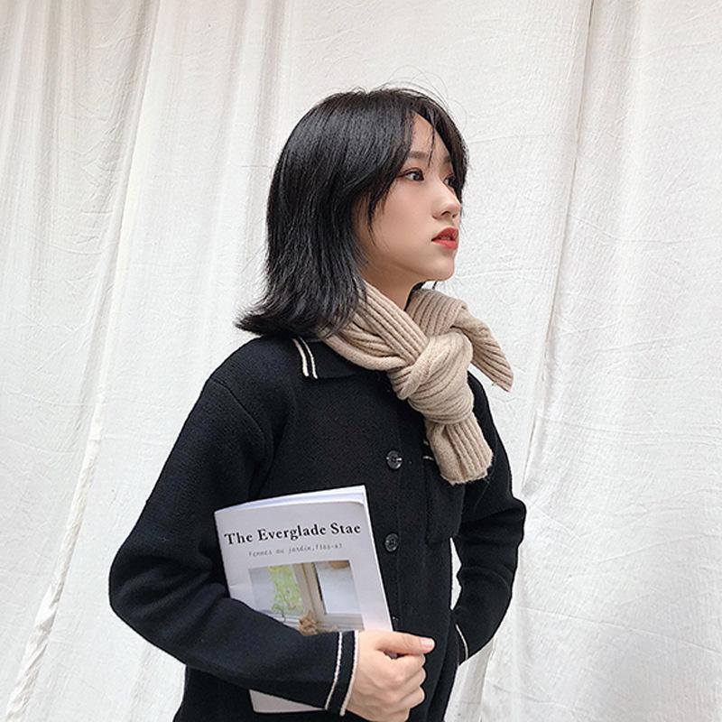 

Scarves 2021 Short Scarf Women's Winter Knitting Wool Neck Hijab
