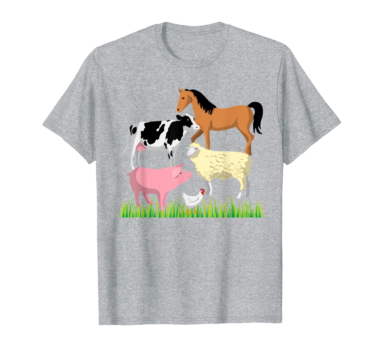 

farmer animals children shirt | cool young barn animals gift, White;black