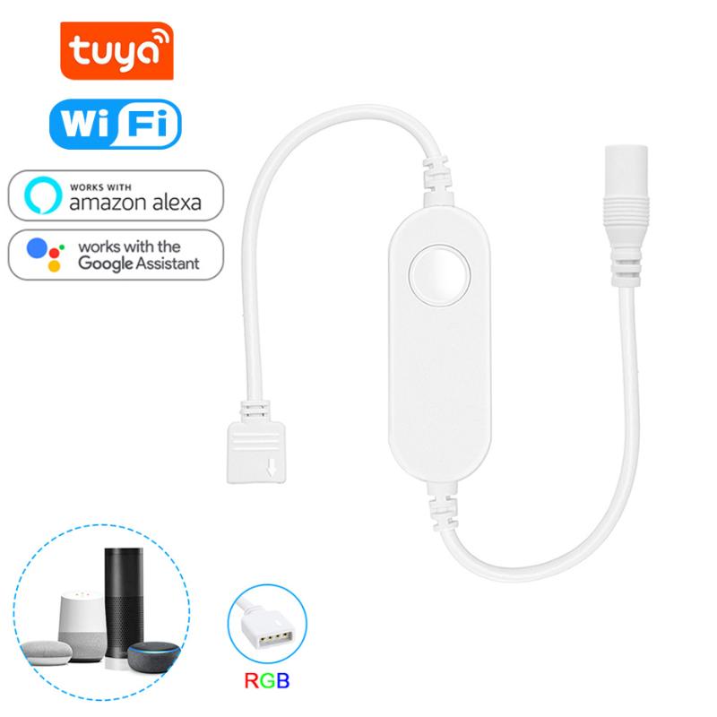 

Tuya WiFi Smart LED Strip Light Controller RGB 4pin 5-24V APP Remote Voice Control Compatible Alexa Echo Google Home IFTTT Controllers