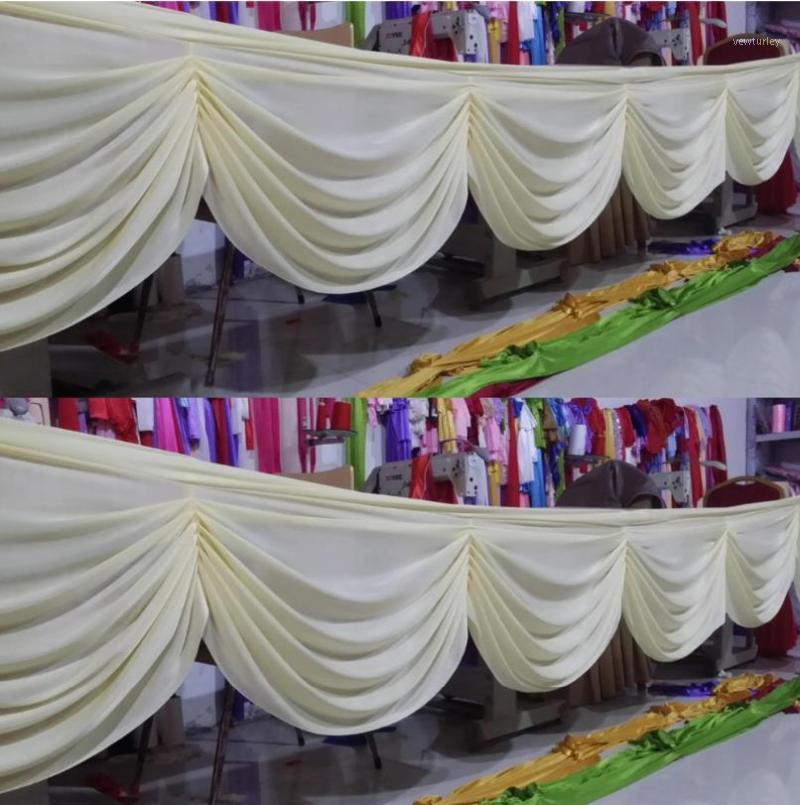 

Party Decoration Wedding Backdrop Curtain Swag Ladder Drops High Qualty Ice Silk Drapes