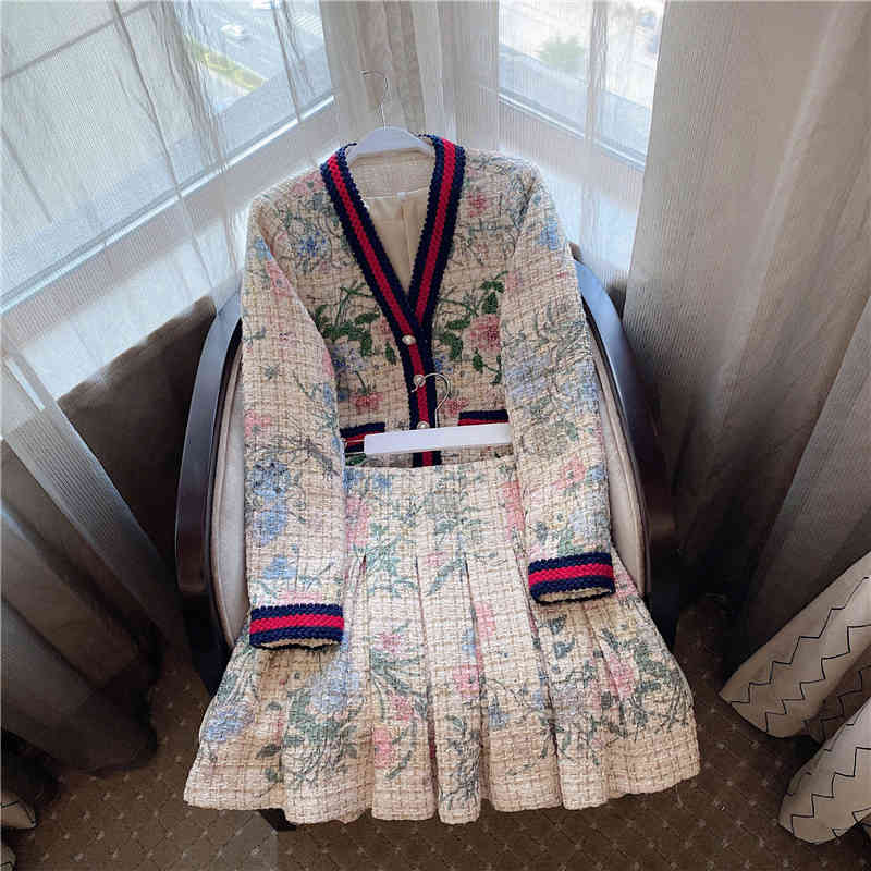 

Two Piece Dress Novo estilo terno moda feminina luz de luxo temperamento saia duas peças conjunto AWAD, 1# packing bag