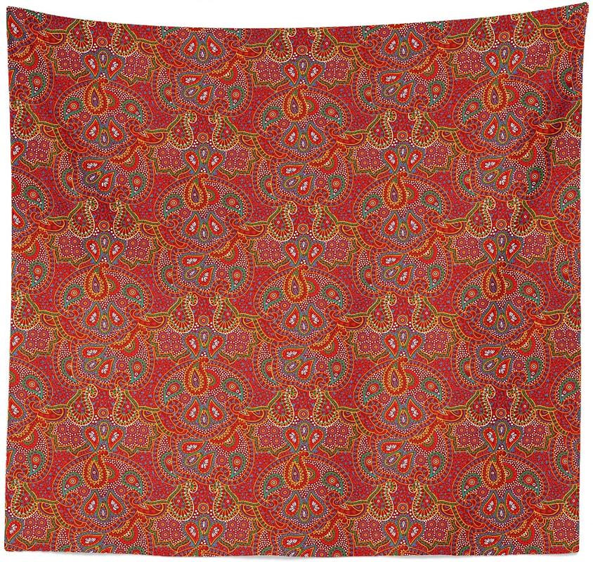 

Vibrant Colored Pattern With Various Design Boho Table Cover Cloth