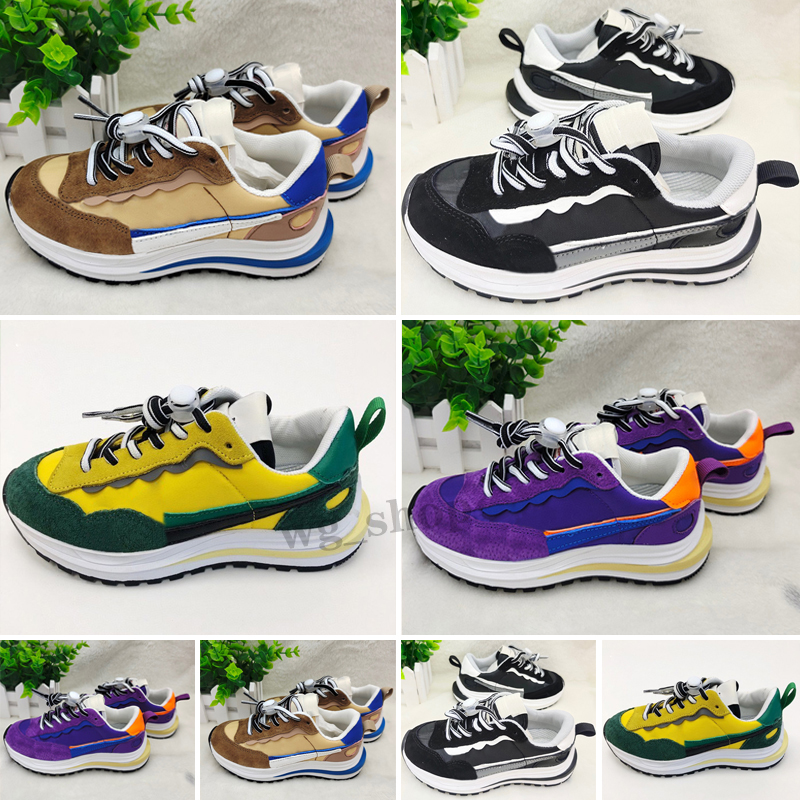 

Authentic Sacai Vaporwaffle LD Waffle Outdoor Shoes Kids Sesame Blue Void White Dark Iris Campfire Orange Sail Black Off Noir Sneakers, Color 4