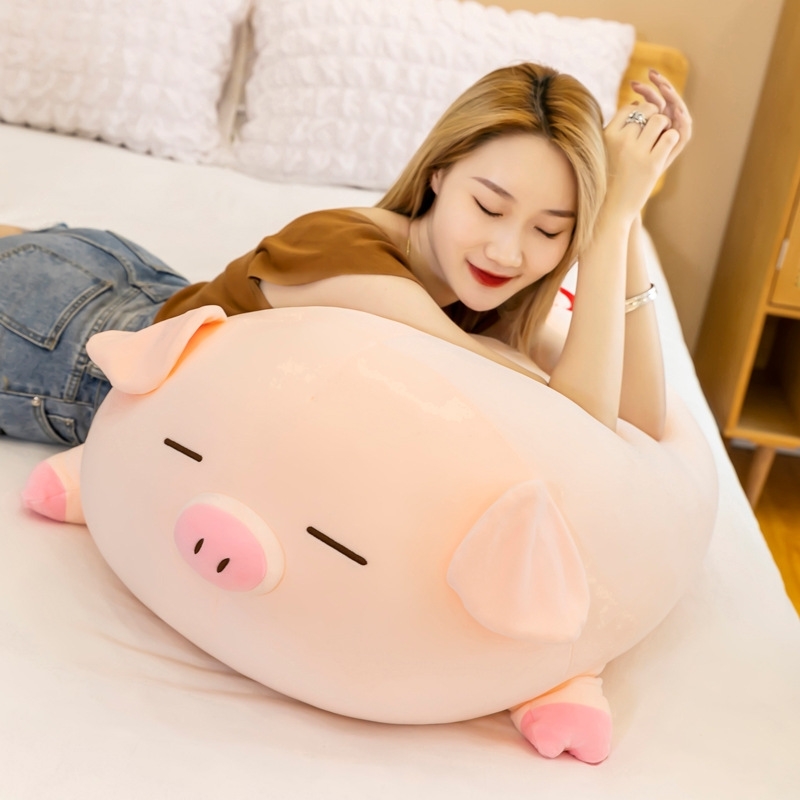 

Tiktok, cute pig, stuffed, stuffed toy, fat doll, child girl, big pillow, gift., Round eye