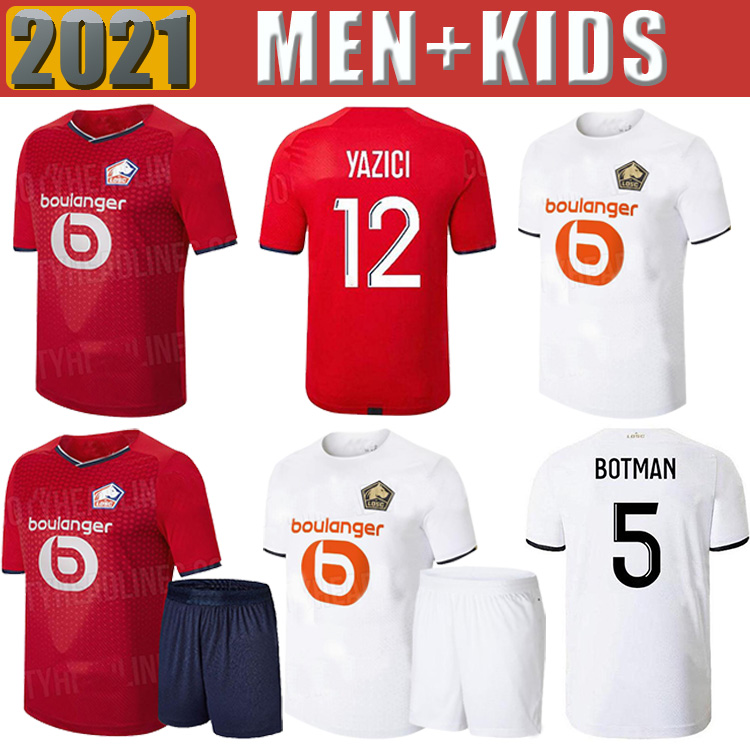 

LOSC Lille 2021 2022 soccer jerseys BURAK DAVID FONTE BAMBA YAZICI football shirt 21 22 Olympique JIKONE 10 maillot Adult Kids Kit, Le0021