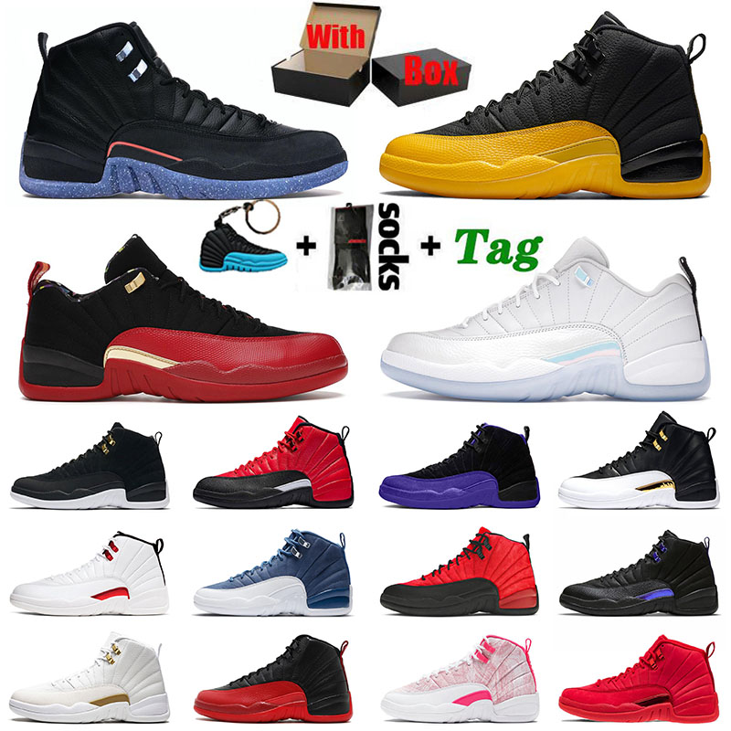 

With Box 2021 Arrival Jumpman 12 12s Mens Shoes s Low Easter Bowl XII Utility Twist Flu Game Dark Concord University Gold OVO Gym red Men Sports Sneakers Trainers, B28 40-47 game ball