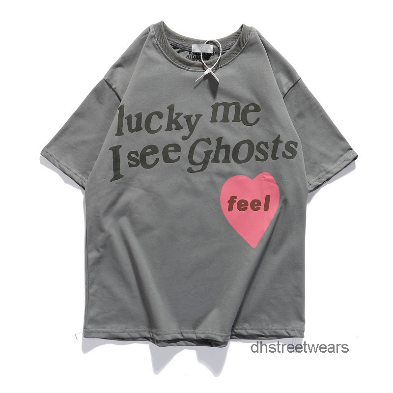 

Essentials tee shirt 2021 kids see ghosts tour souvenir print loose oversize neck short sleeve T-shirt, Cement