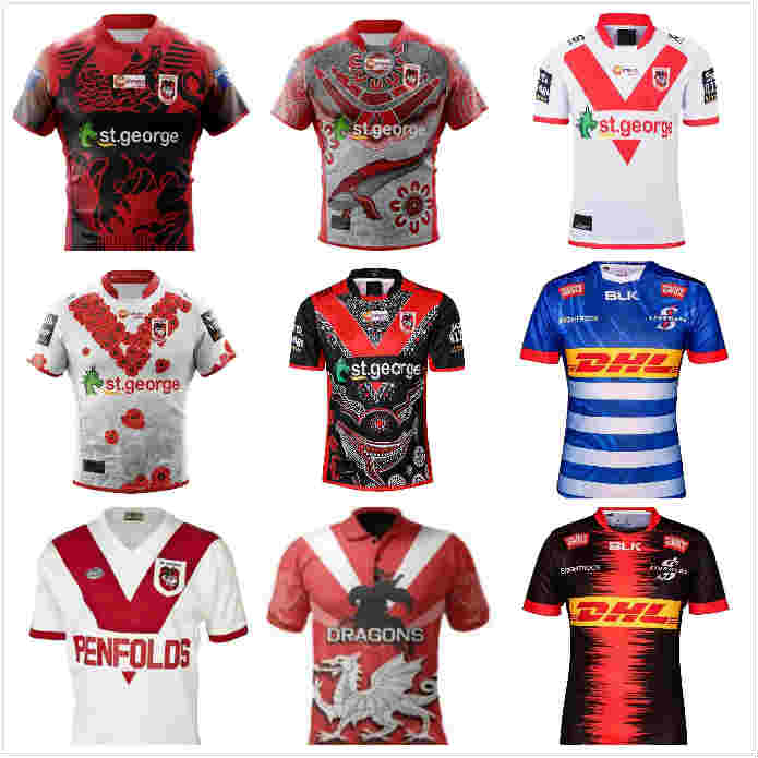 

2021 Stormers RUGBY JERSEY St George Illawarra Player Version shirt Storms TRAINING size S-5XL, Black;gray