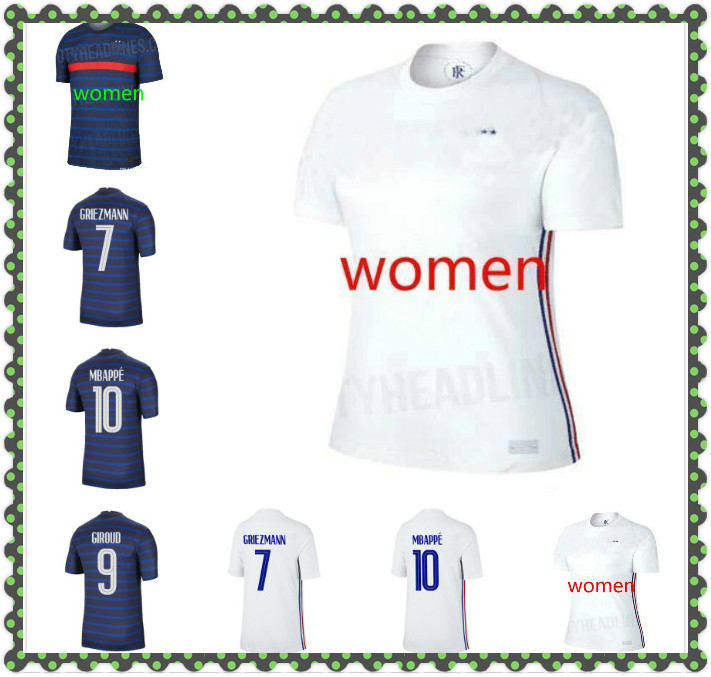 

2021 2022 WOMEN France soccer jerseys POGBA GRIEZMANN PAYET KANTE Mbappe Football shirts 21 22 PAVARD home away femmes maillot de foot, Black;yellow