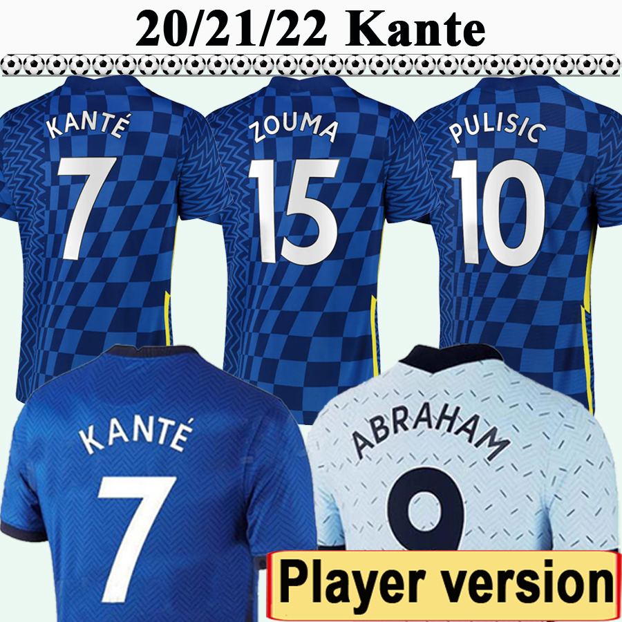 

20 21 22 PULISIC WERNER Player Version Mens Soccer Jerseys KANTE ZIYECH KOVACIC GIROUD FABREGAS JORGINHO LAMPARD Home Away 3rd Football Shirt, Qy315 2021 home no patch