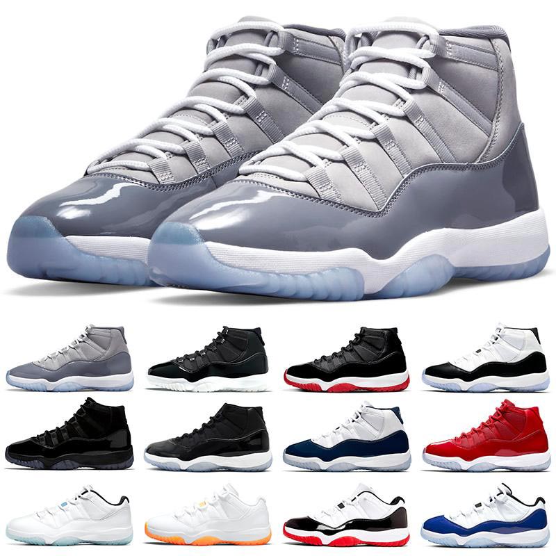 

Jumpman 11 Basketball Shoes 11s Cool Grey Men Women Low Legend Blue Citrus Concord Bred Jubilee 25th Anniversary Gamma Gym Red UNC Mens Womens Sports Sneakers