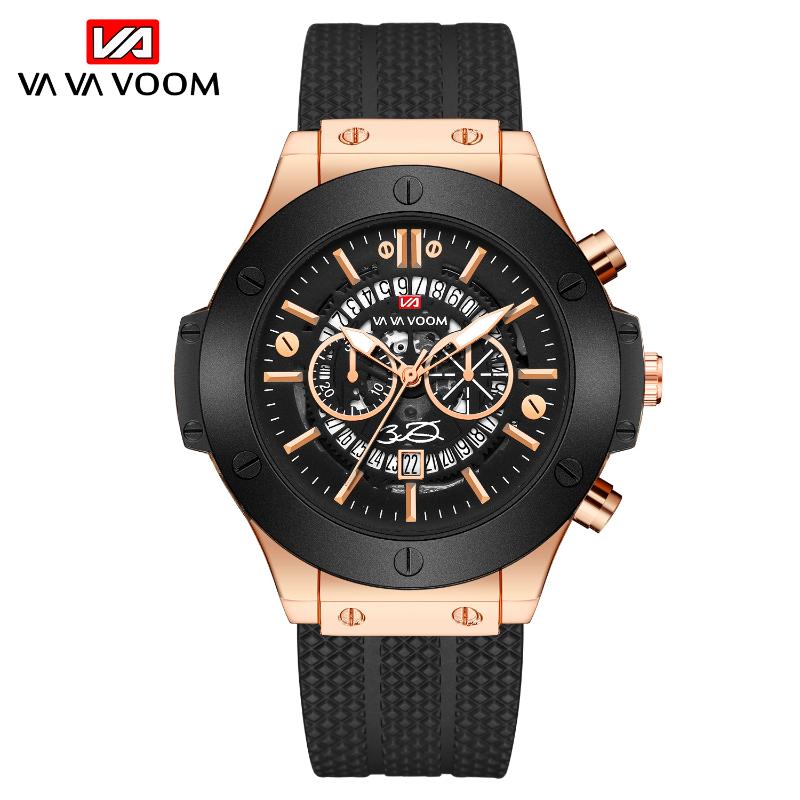 

Men's Watch Top Sports Silicone Strap Japanese Movement Calendar Quartz Waterproof Relogio Masculino Wristwatches, 215h