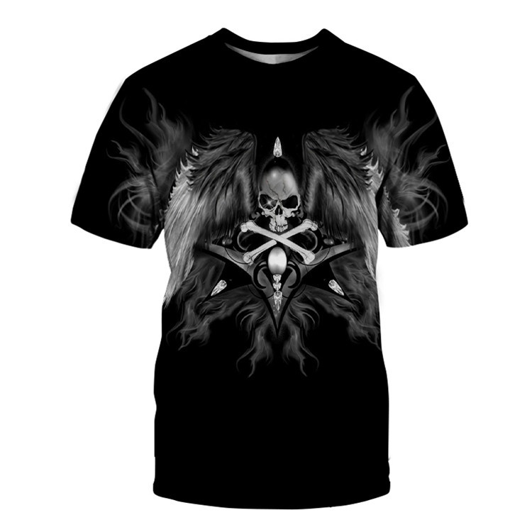 

Skeleton pattern Men 3D Print T-shirt Graphic Optical Illusion Short Sleeve Party Tops Streetwear Punk & Gothic Round Neck Summer, White;black