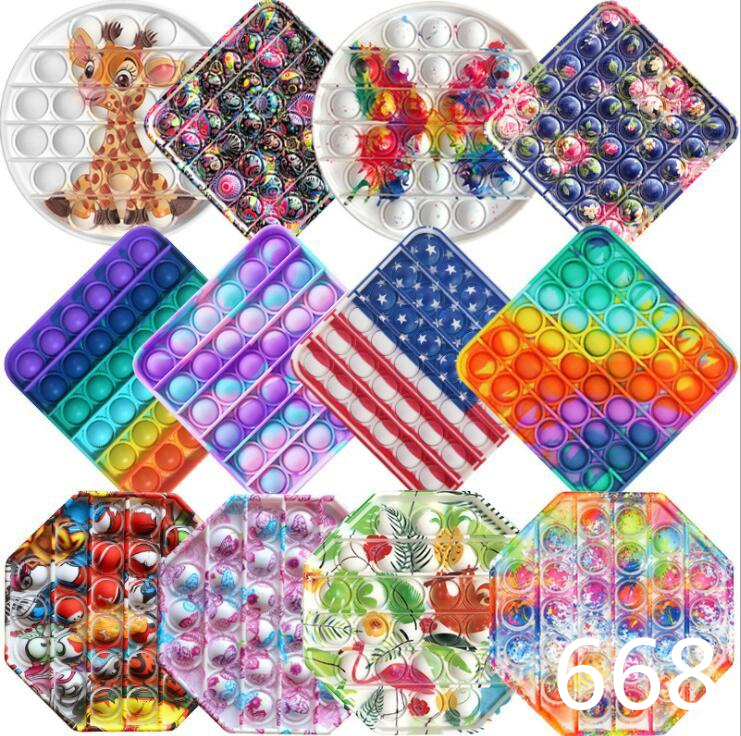

Hand pop Fidget party Toys Bubble Sensory Silicone Toy Gadgets Stress Relief and Anti-Anxiety Tools Beat Autism for Special Needs to Relieve Pressure