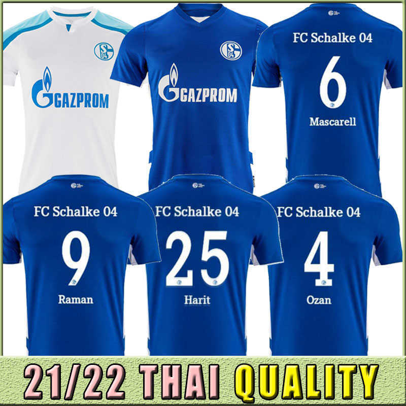 

21 22 Schalke 04 soccer jerseys Huntelaar 2021 2022 thailand Uth OZAN McKennie Caligiuri Raman BENTALEB Ibisevic football shirts, Home+patch