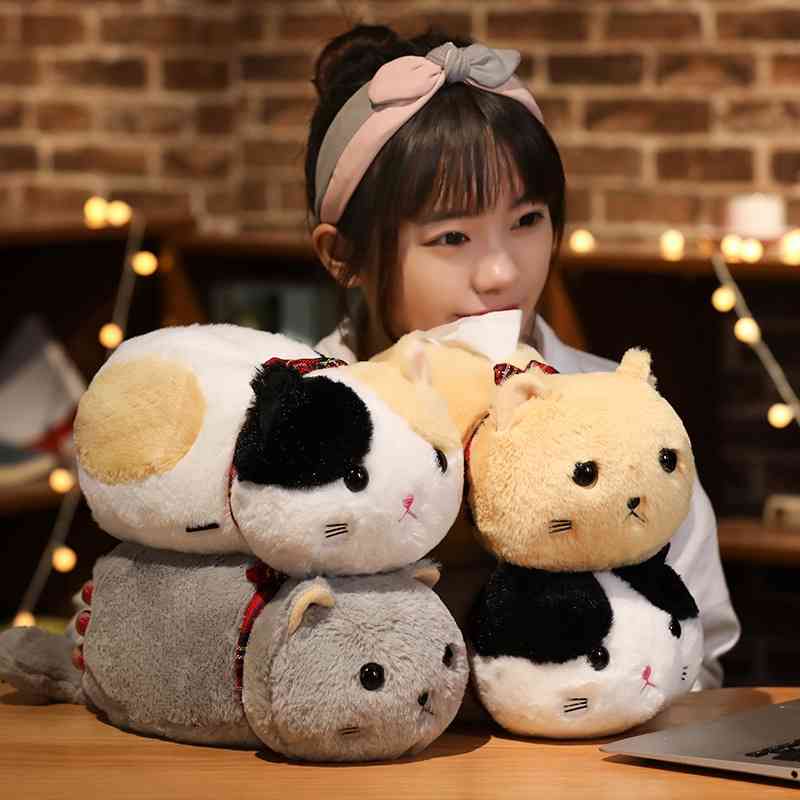 

Cute cartoon Plush box tissue cute cat doll household paper cover gift
