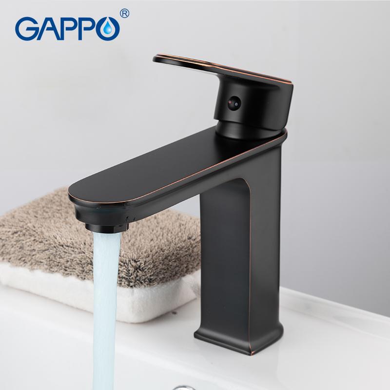 

Bathroom Sink Faucets GAPPO Basin Black Waterfall Water Faucet Taps Deck Mounted Mixer