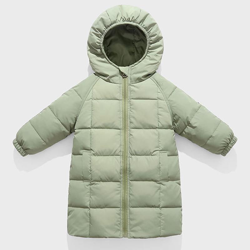 

Down Coat Children's Jacket Baby Boys Girls Thicken Long Kids Winter Warm Hooded For Girl Infant Snowsuit, Blue;gray