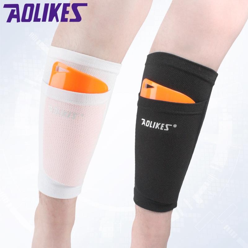 

Est ArrivalSoccer Protective Socks With Pocket For Football Adult Kid Support Sock Shin Pads Leg Sleeves Pad Holder Arm & Warmers, Black
