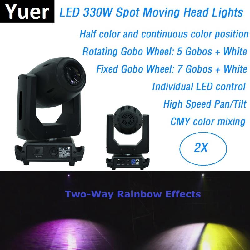 

Effects 2XLot 330W LED Moving Head Spot Lights DMX512 Stage Wash Lighting Effect 10-27 Degree Zoom Dj Party Disco