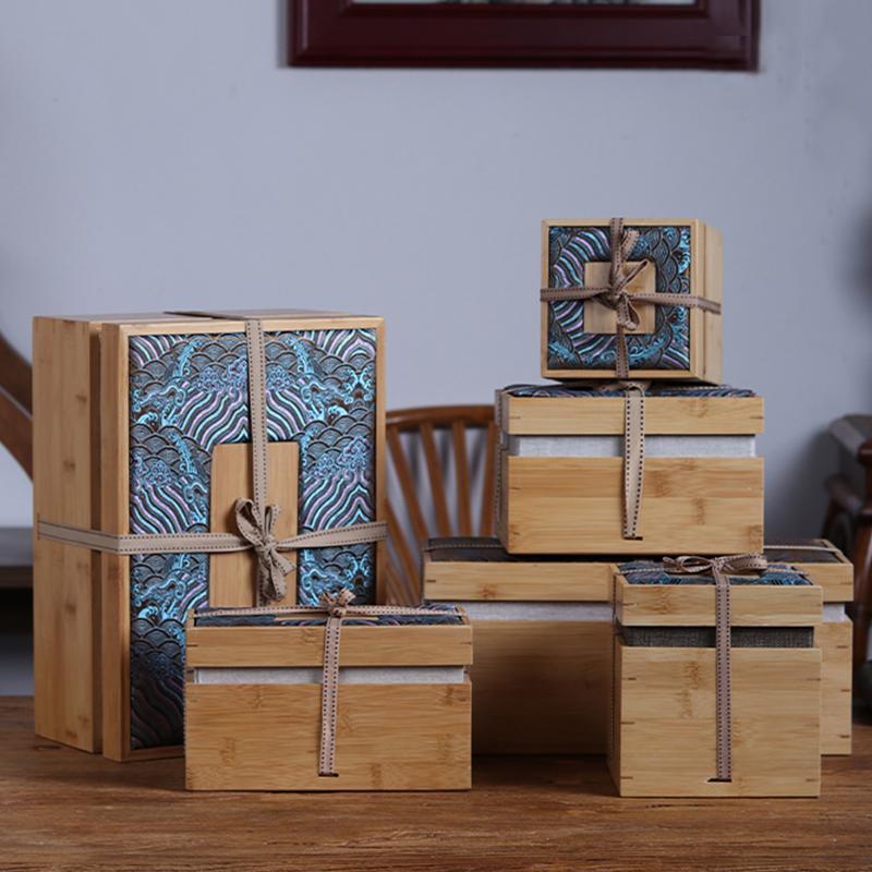

Gift Wrap Rectangle Large Size Box Empty Ribbon Packaging Wooden Porcelain Cup Cajas Boxes For Packing Orders