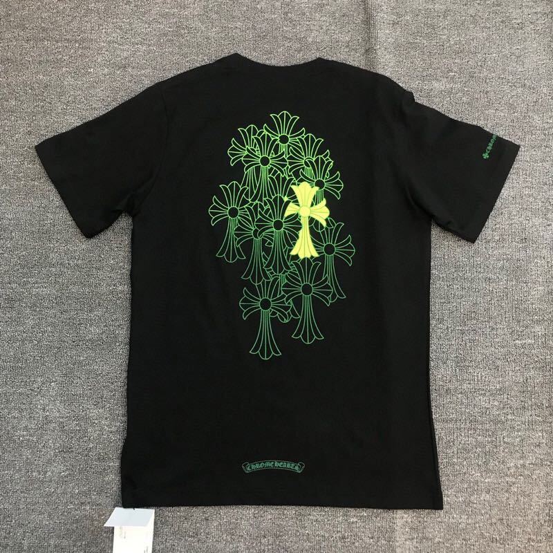 

Crosin Chao Brand Sanskrit Fluorescent Green Random Cross Group Short Sleeve T-shirt for Men and Women T-shirt Half Sleeve Ins, White;black