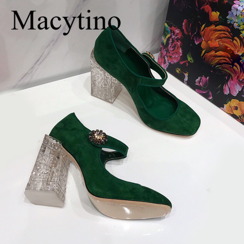 

Dress Shoes arrivial Beading PVC Transparent high Heel Pumps Round toe Block Mary Janes Designer High Quality Women 1VSI, Black
