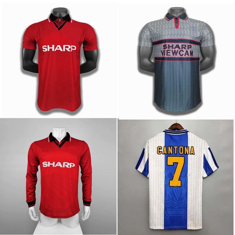 

Thai Men' Tracksuits 94 96 Cantona Retro Jerseys Scholes 1994 1996 Keane Soccer jersey Giggs Football Shirt Beckham maillot de foot