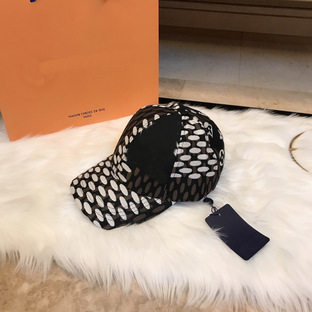 

High Quality Fashion winter dot ball Hat letter patchwork cotton Casquette striped knit Baseball Cap Adjustable Snapback Beanie mens Hats women caps icon with boxs, Customize