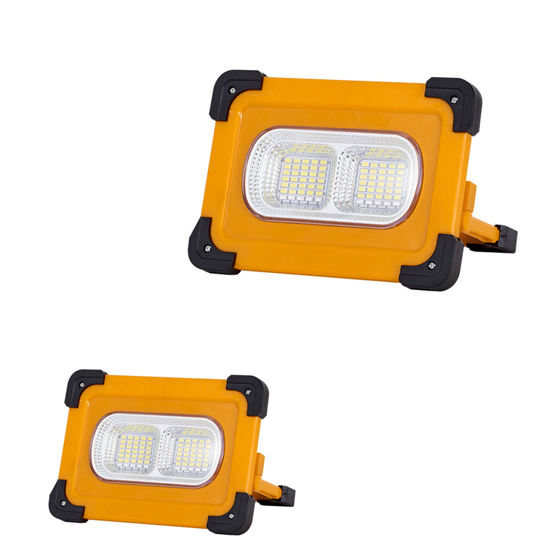 

Portable LED Work Light Solar Lamps USB Rechargeable Floodlights with Stand 11000mAh Power Bank Waterproof Flood for Outdoor Camping Hiking Emergency Lighting