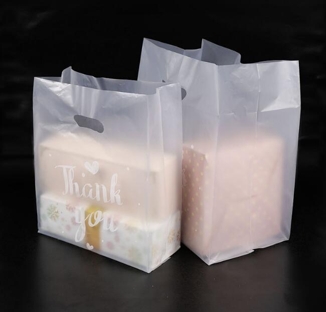 

healthylife1987 quality Thank You Plastic Gift Bag Bread Storage Shopping package with Handle Party Wedding Candy Cake Wrapping Bags